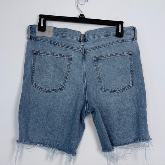 Everlane Men's Denim Cut-Off Shorts. Size 34. Buttonfly. Frayed Hems. - Picture 6 of 14